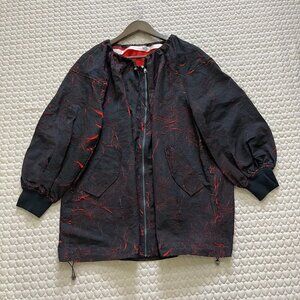 N°21 N21 No.21 N.21 Oversized Black and Red CRACKLE Women's or Men's Jacket